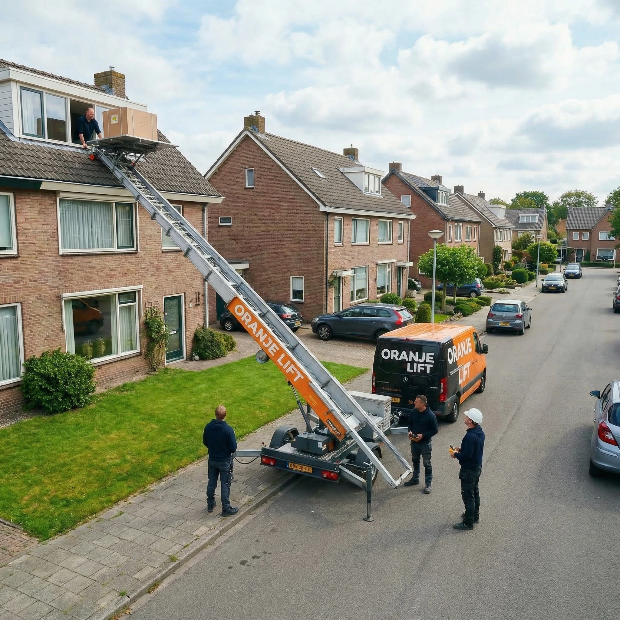 Verhuislift geplaatst in woonwijk Rijswijk